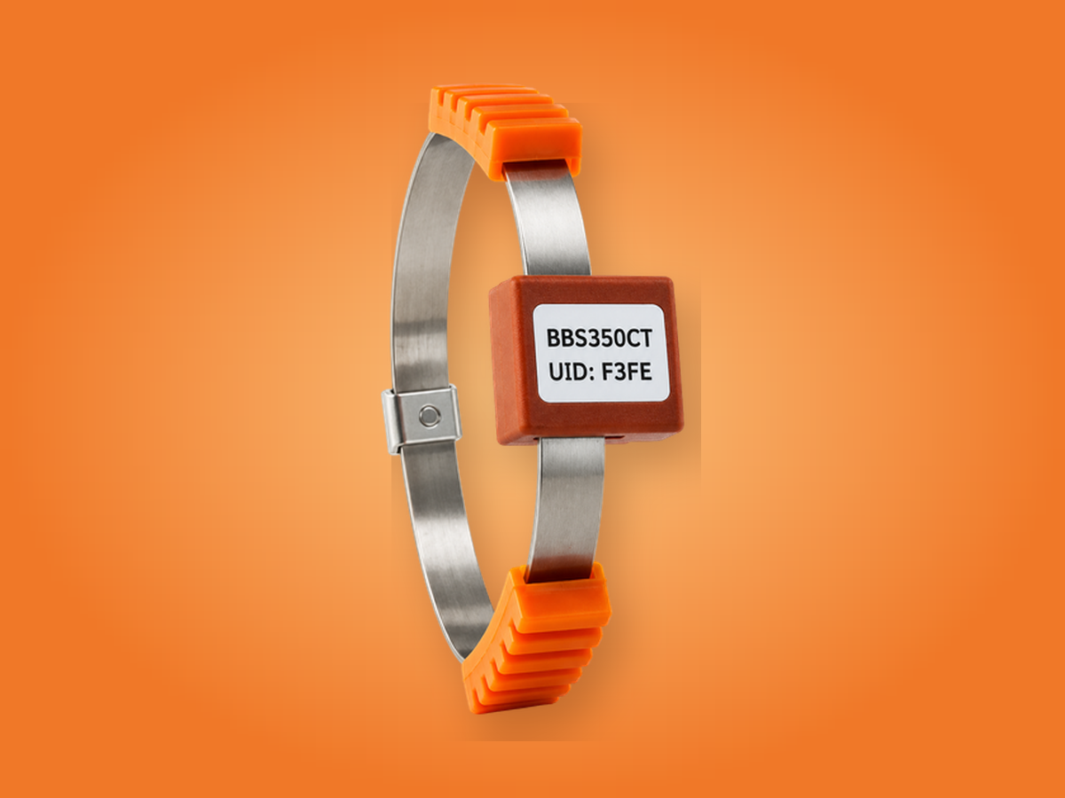 BBS350CT with stainless-steel strap and orange grip blocks