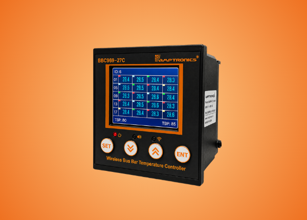 BBC969-27C wireless busbar temperature controller with colour display
